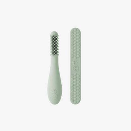 ezpz Toothbrush + Sensory Tongue Depressor Dual Pack