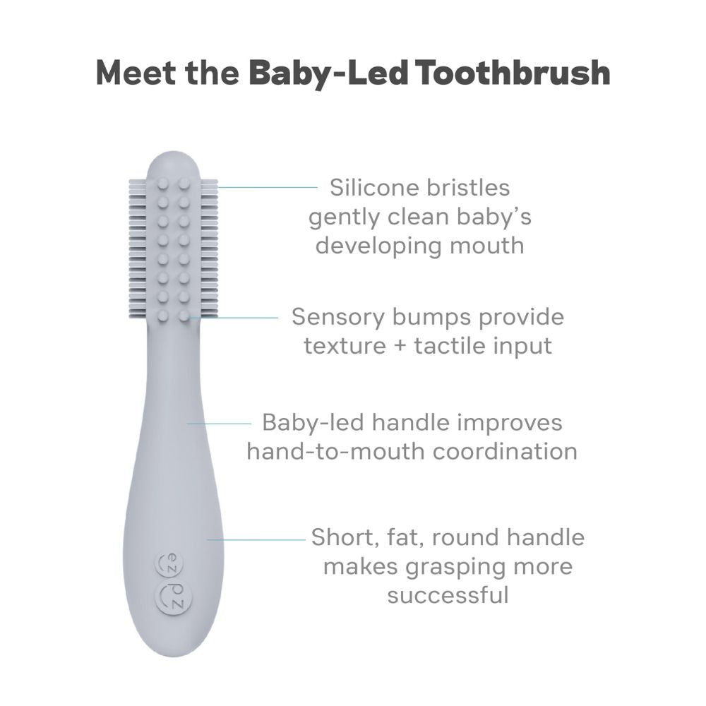 ezpz Toothbrush + Sensory Tongue Depressor Dual Pack