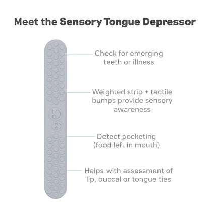 ezpz Toothbrush + Sensory Tongue Depressor Dual Pack