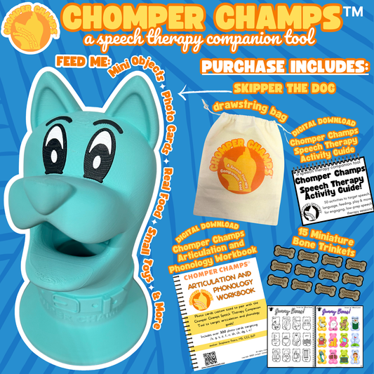 Chomper Champs Speech Therapy Companion Tool - Skipper The Dog