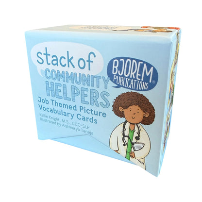 Bjorem® Stack of Community Helpers: Job Themed Picture Vocabulary Cards