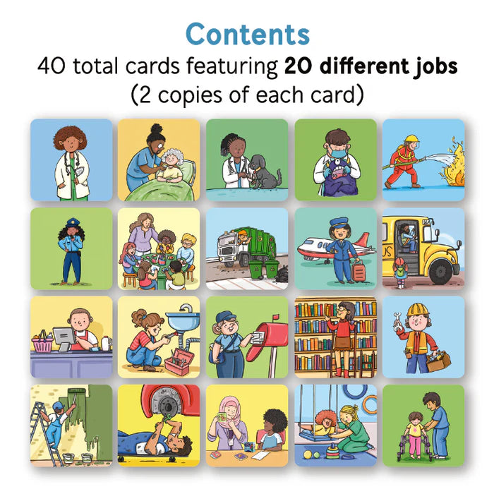 Bjorem® Stack of Community Helpers: Job Themed Picture Vocabulary Cards