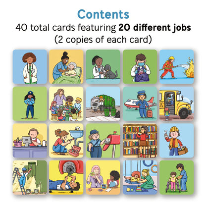 Bjorem® Stack of Community Helpers: Job Themed Picture Vocabulary Cards