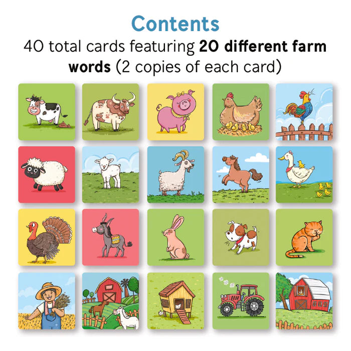 Bjorem® Stack of Farm: Farm Themed Picture Vocabulary Cards