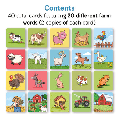 Bjorem® Stack of Farm: Farm Themed Picture Vocabulary Cards