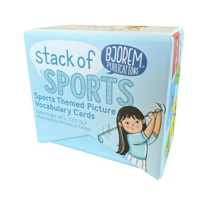 Bjorem® Stack of Sports: Sports Themed Picture Vocabulary Cards