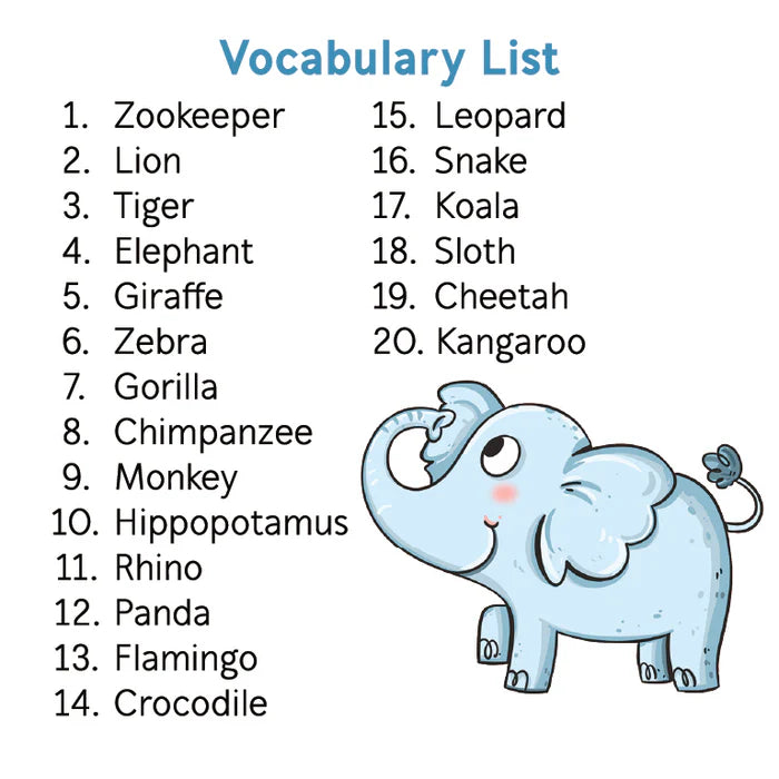 Bjorem® Stack of Zoo: Zoo Themed Picture Vocabulary Cards