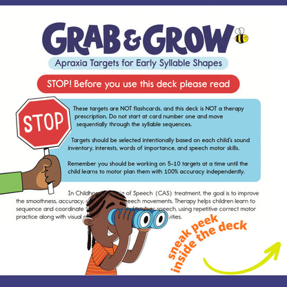 Bjorem® Grab and Grow: Childhood Apraxia Targets for Early Syllable Shapes
