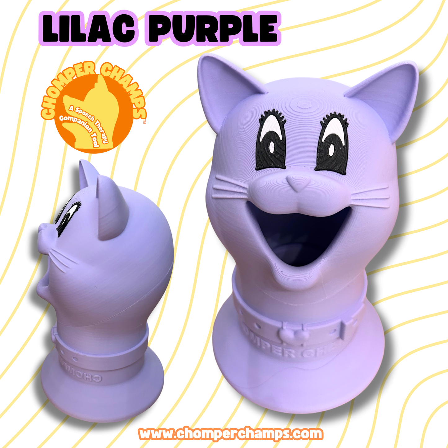 Chomper Champs Speech Therapy Companion Tool - Lulu the Cat