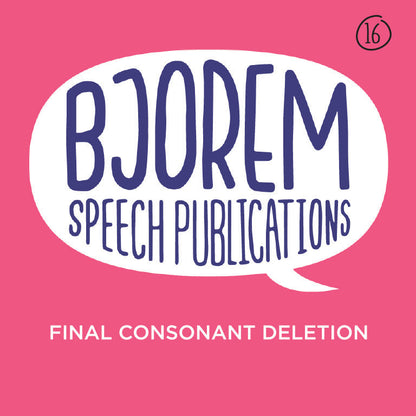Bjorem Speech Final Consonant Deletion