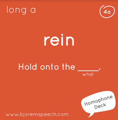 Spelling with Homophones Deck